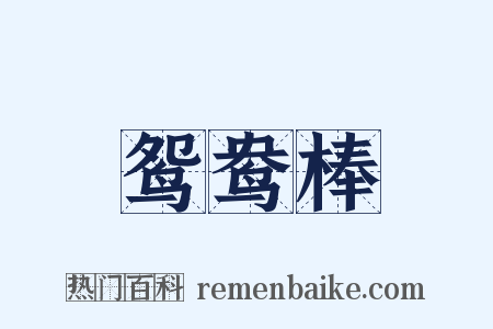 鸳鸯棒是什么意思的图片